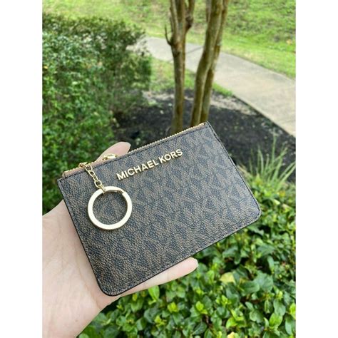 michael kors wallet with keyring|Michael Kors coin purse keychain.